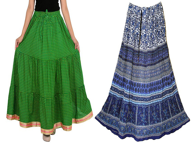 cotton broomstick skirts